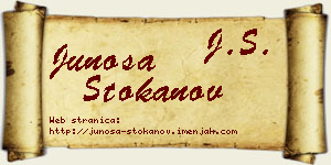 Junoša Stokanov vizit kartica